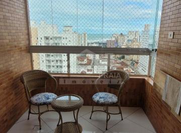 Apartamento · 60m² · 2 Quartos · 1 Vaga · Apartamento na Ocian,  2 Dormitórios, 1 Suíte,  MOBILIADO, Vista Mar, com Lazer completo.