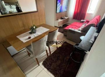 Sala · Apartamento com 3 dormitórios à venda, 59 m² por R$ 372.000,00 - Parque São Vicente - Mauá/SP