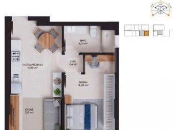 Apartamento · 45m² · 1 Quarto · Studio de 45,43 m² na Pedra Branca