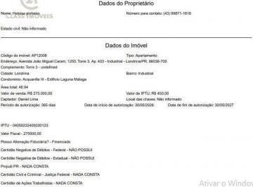Apartamento · 59m² · 2 Quartos · 1 Vaga · Apartamento à venda em Londrina, Industrial, com 2 quartos, com 59 m²