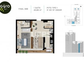 Apartamento de 1 quarto, Goiânia · APARTAMENTO 43,89MT 1 QUARTO SETOR SERRINHA