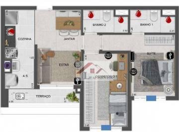 Apartamento · 59m² · 2 Quartos · 1 Vaga · Apartamento para venda em Fundação de 59.00m² com 2 Quartos, 1 Suite e 1 Garagem