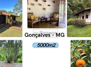 Rural de 1 quarto, Gonçalves · Chácara com 5000m2 em Gonçalves-MG - acesso ótimo e muita natureza