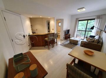 Apartamento · 42m² · 1 Quarto · 1 Vaga · Flat totalmente mobiliado na Vila Nova Conceição, próx a Avenida Sto Amaro, FMU e Pq. do Ibirapuera.