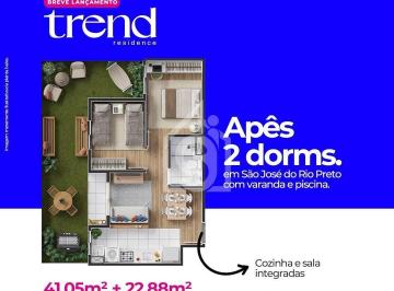 Apartamento · 41m² · 2 Quartos · 1 Vaga · Trend Residence - Trend Residence ao lado do Shopping Cidade Norte
