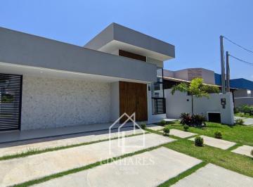 Casa · 145m² · 3 Quartos · 4 Vagas · Casa Contemporânea no Pedra de Inoã – 3 Suítes, Pergolado e Cozinha Gourmet