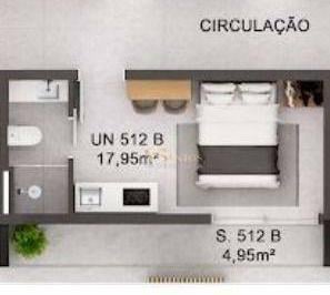 d25edf1a0e64e49b14d7b9f42de7984fe4b68f42 · Studio com 1 dormitório à venda, 17 m² por R$ 420.000,00 - Santinho - Florianópolis/SC
