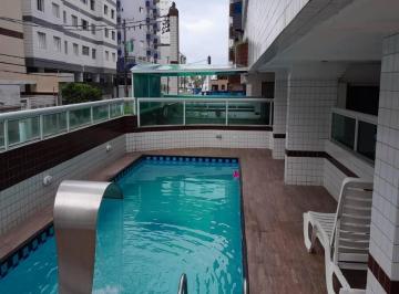 Apartamento · 34m² · 1 Quarto · 1 Vaga · Apartamento há 200 metros praia, com 1 dormitório, Sala com espaçosa sacada, cozinha, Á.S., 1 vaga  