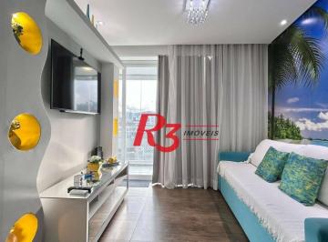 3a3aca4b8f69a098f6d2b6c24c975d2acc4a45e2 · Apartamento com 1 dormitório para alugar, 50 m² por R$ 6.500,00/mês - Pompéia - Santos/SP