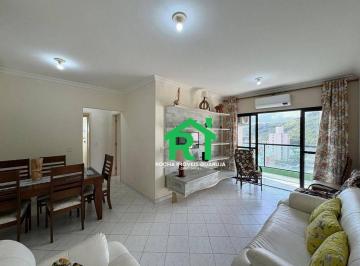 Sala · Apartamento com 2 quartos (1 suíte), 1 vaga e lazer à venda em Jardim Astúrias, Guarujá