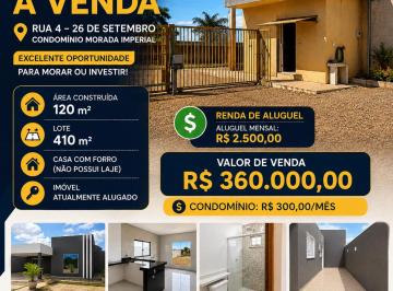 Casa de 2 quartos, Vicente Pires · Casa à venda 26 de Setembro, Morada Imperial, lote 410m², 120m² construídos, investimento.