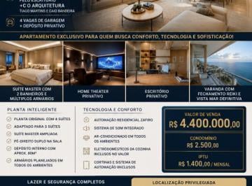 Apartamento de 4 quartos, Salvador · TERRAZZO SAN LAZZARO – ALTO LUXO COM VISTA MAR DEFINITIVA | 210M² | 4 VAGAS | DECORADO