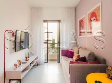 Apartamento · 35m² · 1 Quarto · 1 Vaga · Apartamento mobiliado com varanda no Jardim Paulista | 35m² | 1 vaga | Madison Plaza