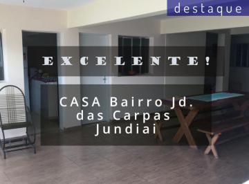 Casa · 259m² · 4 Quartos · 2 Vagas · CASA RESIDENCIAL BAIRRO JARDIM DAS CARPAS JUNDIAI VENDA