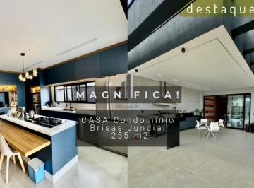 Casa · 255m² · 3 Quartos · 4 Vagas · CASA CONDOMÍNIO BRISAS JUNDIAI JARDIM NOVO MUNDO VENDA