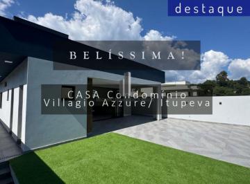 Casa · 184m² · 3 Quartos · 2 Vagas · CASA PARA VENDA NO RESIDENCIAL VILLAGIO AZZURE VILA VERDE ITUPEVA