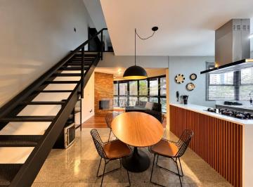 Apartamento · 98m² · 1 Quarto · 1 Vaga · Apartamento Duplex Mobiliado com 1 Quarto para Locação, 98m² - Bairro Jardim, Santo André/SP.