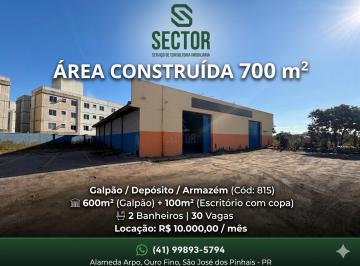 Comercial · 700m² · 30 Vagas · Galpão Industrial para Locação • 700 m² • São José dos Pinhais - PR
