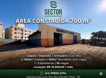 Comercial · 700m² · 30 Vagas · Galpão para Locação • 700 m² • São José dos Pinhais - PR