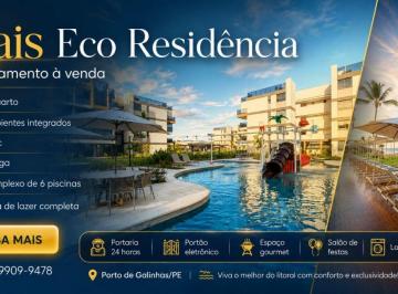 Apartamento 36m² Venda Muro Alto · APARTAMENTO À VENDA NO CAIS ECO RESIDENCIA EM MURO ALTO/PE