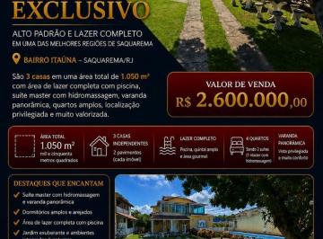 Casa de 3 quartos, Saquarema · 3 Casas juntas no mesmo terreno disponível para venda em Itaúna Saquarema