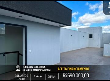 Casa · 204m² · 3 Quartos · 1 Vaga · CASA COM EXCELENTE ESPAÇO DE COBERTURA - GUARUJA MANSÕES