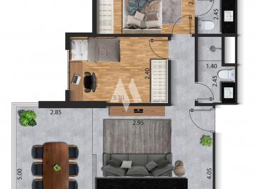 Apartamento · 70m² · 2 Quartos · 1 Vaga · Apartamento em José Menino, Santos/SP de 70m² 2 quartos à venda por R$ 722.009,00