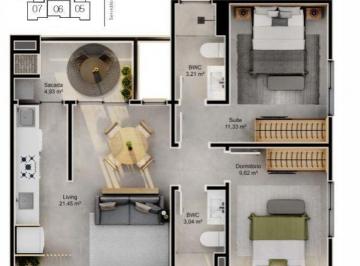 Apartamento · 61m² · 2 Quartos · 1 Vaga · Apartamento em Saco Grande, Florianópolis/SC de 61m² 2 quartos à venda por R$ 700.000,00