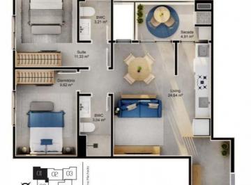 Apartamento · 65m² · 2 Quartos · 1 Vaga · Apartamento em Saco Grande, Florianópolis/SC de 65m² 2 quartos à venda por R$ 700.000,00