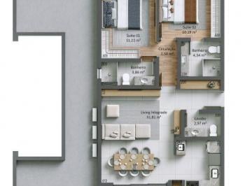 Apartamento · 105m² · 2 Quartos · 2 Vagas · Cobertura em João Paulo, Florianópolis/SC de 105m² 2 quartos à venda por R$ 2.215.000,00