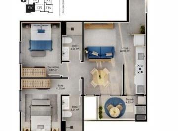 Apartamento · 63m² · 2 Quartos · 1 Vaga · Apartamento em Saco Grande, Florianópolis/SC de 63m² 2 quartos à venda por R$ 1.282.000,00