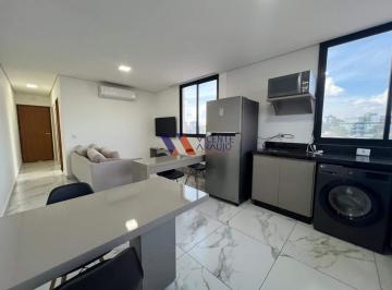Apartamento · 40m² · 1 Quarto · 1 Vaga · Flat moderno e mobiliado para alugar, com excelente localização em Betim – perto da PUC