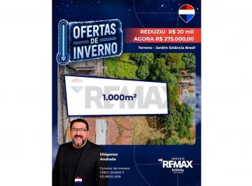 Terreno · 1000m² · 6 Vagas · Terreno de 1.000m² no Jardim Estância Brasil – Atibaia/SP