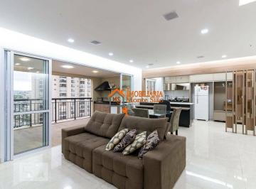 ec55c7058ebd559b640ee36484272425180d4073 · Apartamento com 3 dormitórios à venda, 122 m² por R$ 1.470.000,00 - Jardim Flor da Montanha - Guarul