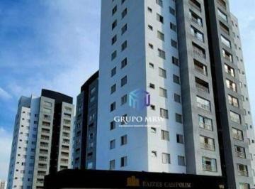 04ce650797572ddb07188a385bbb6e9366a3cb08 · Apartamento com 3 dormitórios para alugar, 80 m² por R$ 4.835/mês - Residencial Raizes Campolim - So