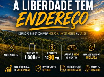 Terreno , Mairinque · SEU NOVO ENDEREÇO PARA MORADIA, INVESTIMENTO OU LAZER
Mairinque/SP