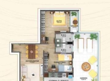 Apartamento · 114m² · 2 Quartos · 1 Vaga · Apartamento Garden com 2 dormitórios à venda, 113 m² por R$ 1.224.580,00 - Jardim São Dimas - São Jo