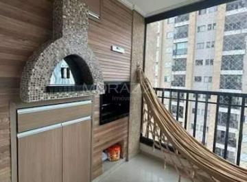 Apartamento · 80m² · 3 Quartos · 2 Vagas · Belíssimo Apartamento com varanda gourmet, 3 dormitórios à venda, 80 m² por R$ 639.000 - Vila Machad