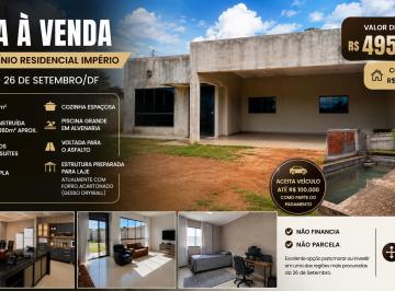 Casa de 4 quartos, Vicente Pires · Casa 4 Quartos 2 Suítes Piscina Lote 584m² Condomínio Residencial Império 26 de Setembro
