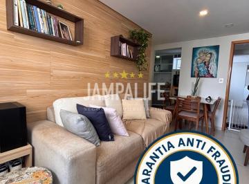 Apartamento · 54m² · 2 Quartos · 1 Vaga · Apartamento 2 quartos frente praça e 250m da praia - Jardim Oceania