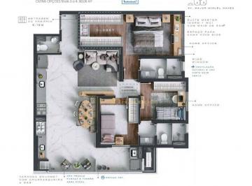 Apartamento · 91m² · 3 Quartos · Apartamento para venda em Jardim Das Colinas de 91.00m² com 3 Quartos e 3 Suites