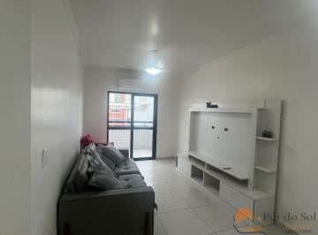 Apartamento · 74m² · 2 Quartos · 1 Vaga · Apartamento 2 Dormitórios com Vista Mar na Guilhermina – Semi Mobiliado, Praia Grande/SP