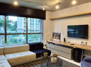Sala · Apartamento com 1 quarto para alugar, 70 m² - Brooklin - São Paulo/SP