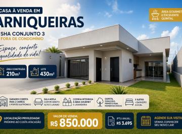 Casa de 3 quartos, Águas Claras · Casa 3 Suítes à Venda em Arniqueiras SHA Conjunto 3 | Lote 430m² | Área Gourmet | Quintal
