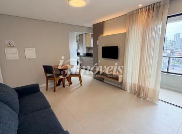 Apartamento · 45m² · 1 Quarto · 1 Vaga · Apartamento novo para locação anual, totalmente mobiliado, 1 quarto, 1 vaga de garagem privativa, no