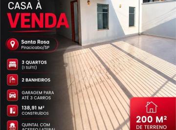 Casa · 138m² · 3 Quartos · 3 Vagas · Casa com 3 quartos à venda em Santa rosa ipês - SP