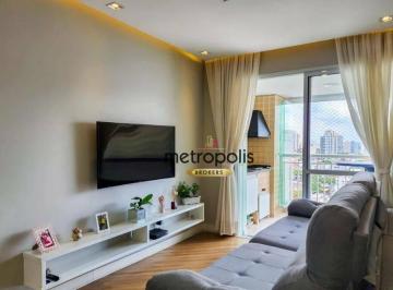 Sala de estar · Apartamento com 2 dormitórios à venda, 83 m² por R$ 698.000,00 - Vila Baeta Neves - São Bernardo do