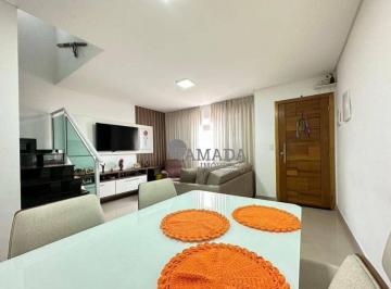 d71468e05603bdaf9b0e2497e00f22c7f835f3c0 · Sobrado em condomínio com 2 quartos sendo 2 suítes, terraço gourmet, 2 vagas à venda, 120 m² por R$