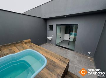 Casa · 66m² · 2 Quartos · 2 Vagas · CASAS MODERNAS COM PISCINA A 700M DO MAR! 2 QUARTOS 1 SUITE ITANHAEM/SP