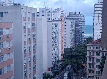 Varanda com vista lateral para o mar · Charmoso apartamento mobiliado no coração do Gonzaga